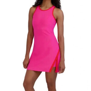 Pink Skort Mini Dress Racerback with built in Shorts size S